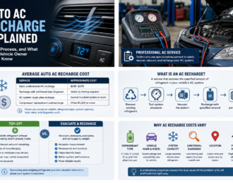 car ac recharge cost infographic