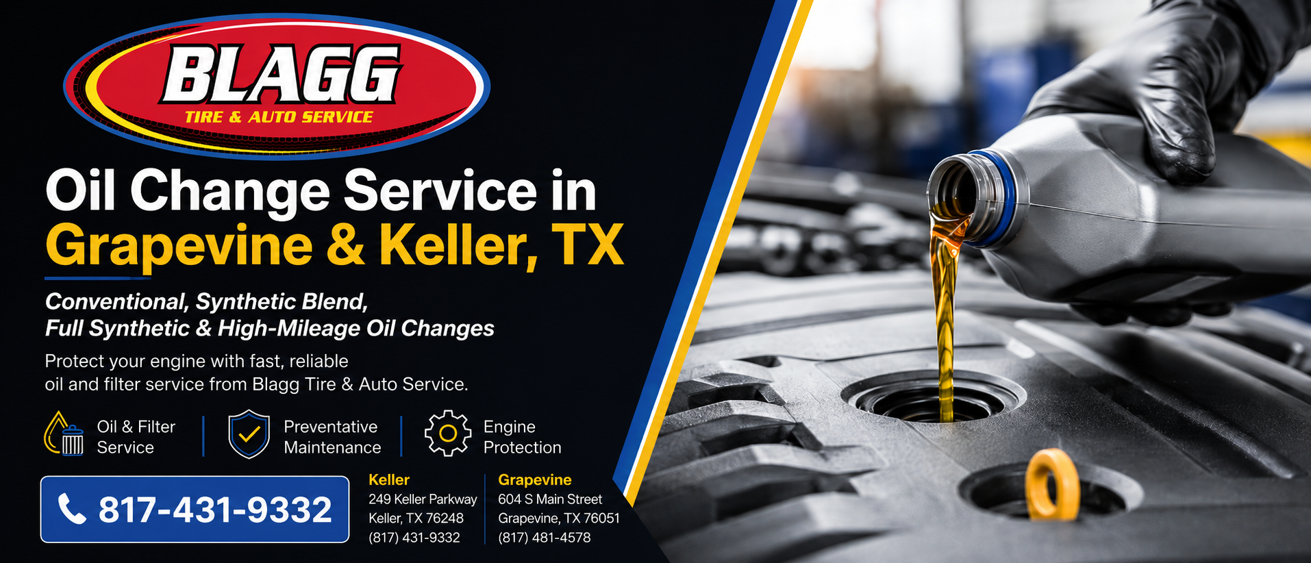 oil change grapevine and keller tx